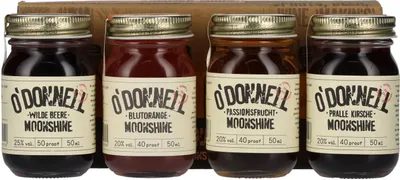 Produktbild von O'Donnell Moonshine SOMMER MINIS 21,3% Vol. 4x0,05l in Geschenkbox