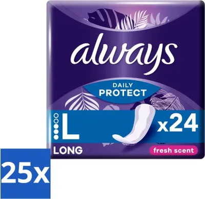 Obrázek produktu pro Always – vložky do kalhotek – dlouhotrvající svěží vůně – 24 vložek do kalhotek – výhodné balení – 25 kusů