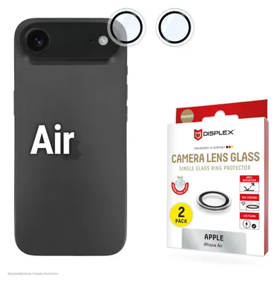 Image de Verre de protection pour objectif d'appareil photo DISPLEX, anneaux individuels, Apple iPhone Air, 10H