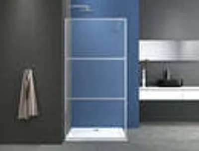 Produktbild von Walk In Dusche mit 3 teiligem Rahmen chrom 100x195cm