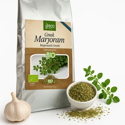 Produktbild von Greco Majoran Origanum Majorana 30g Ökologisch Getrockneter Majoran Natürliches Kräutergewürz