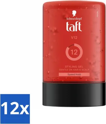 Obrázok produktu pre Taft - V12 - Stylingový gél - Super rýchla fixácia - 300 ml - Hodnotné balenie - 12 kusov