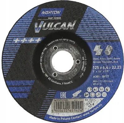 Obrázok produktu pre Norton Clipper kovový brúsny kotúč 125x6,4x22,23 mm A30 P 66252848982