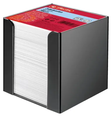 Image de herlitz boîte à fiches, plastique, 90 x 90 mm, noir