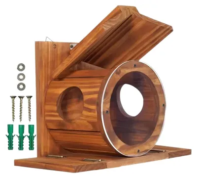 Imagen del producto de Comedero para ardillas de madera con orificios de ventilación