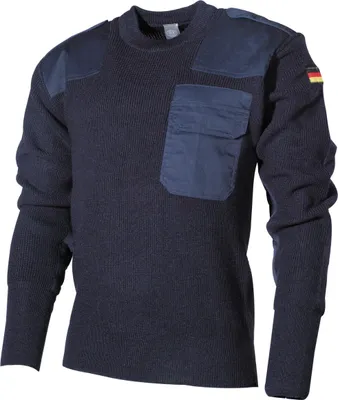 Produktbild von Bundeswehr Pullover, mit Brusttasche, blau 60