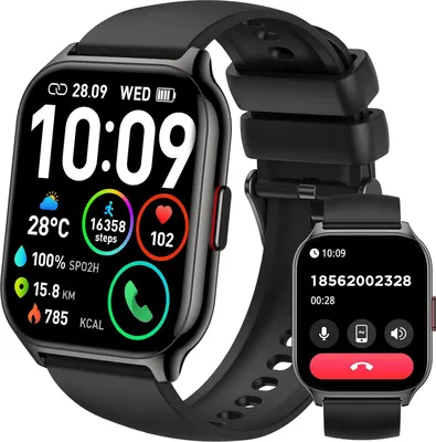 Produktbild von mit Telefonfunktion/Message Reminder, 1.95 Zoll Uhren Herren Fitnessuhr-Schlaf-Monitor