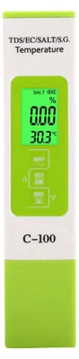 5-in-1 Wasserqualitätstester TDS EC pH mit Hintergrundbeleuchtung