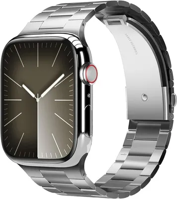 Produktbild von Elago Metall-Apple-Watch-Armband für Apple Watch 44/45/49 mm, Silber
