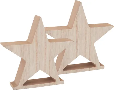 Produktbild von VBS Holz-Sterne, 2 Stück