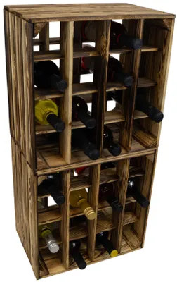 Produktbild von 2x set Geflammtes Weinregal 16er