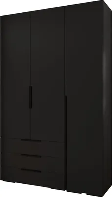 Produktbild von MEBLE KRYSPOL Inova 1 Möbelset Garderobe, 236,7x150x47cm - Schwarz, Schwarz