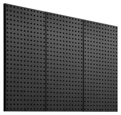Produktbild von Set aus 3 stabilen Metall-Pegboard-Panels zur Werkzeugaufbewahrung