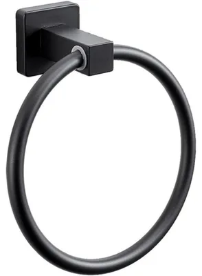 Produktbild von Handtuchring Edelstahl Schwarz Ø 14 cm Wandmontage Küche Bad