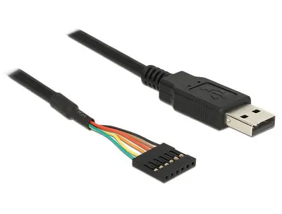 Produktbild von DeLOCK 1.8m USB2.0-A/TTL 6-p, 1,8 m, USB A, Schwarz