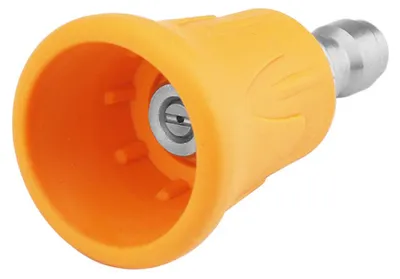 Image de Protection pour buses de nettoyeur haute pression, jeu de buses haute puissance en acier inoxydable avec capuchon de protection en caoutchouc amélioré, lot de 4 supports de buses de nettoyage haute pression avec raccord rapide 1/4'' (1,4 mm)