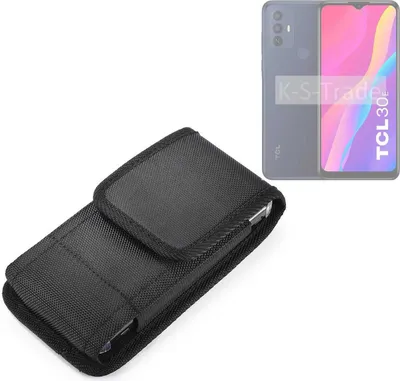 Produktbild von Holster Gürteltasche kompatibel mit TCL 30 E Holster Gürtel Tasche wasserabweisend Handy Hülle Schutz Hülle Outdoor schwarz K-S-Trade