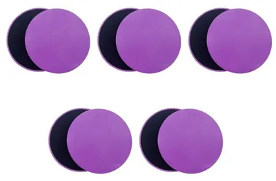 Image de Kit de disques de glisse, 10 pièces, tapis de fitness violet