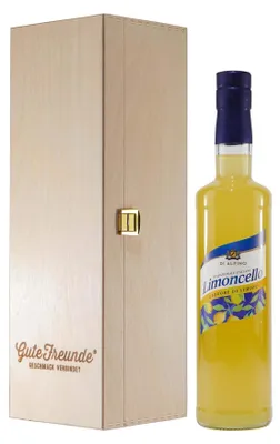 Produktbild von Di Alfino Limoncello Liquore mit Geschenk-Holzkiste