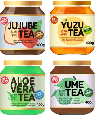 Produktbild von 4er Set Allgroo Tea Selection mit 4 verschiedenen Sorten für Getränke und Tee