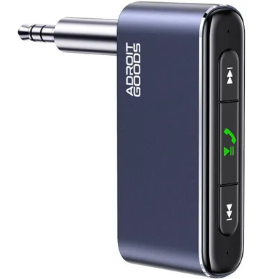 Produktbild von AdroitGoods Bluetooth Aux Receiver Empfänger Auto - Bluetooth 5.0 Transmitter - Freisprecheinrichtung - Autozubehör