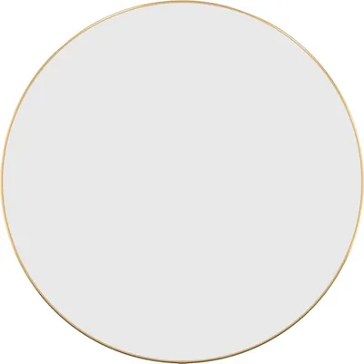 Produktbild von vidaXL Wandspiegel Rund Golden Ø 60 cm, 4 mm Glasstärke, PVC, Wandmontage, für Schlafzimmer, Flur, Bad
