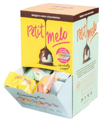 Zdjęcie produktu dla PETIT MELO czekoladowe ciasteczka piankowe opakowanie 48,900 g - pyszne czekoladowe buziaki
