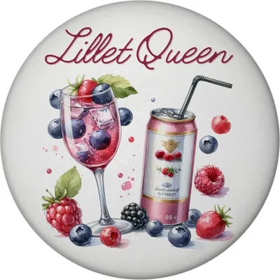 Produktbild von Lillet Queen Magnet mit Flaschenöffner rund