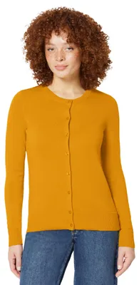 Produktbild von A. Essentials Damen Leichte Rundhalsstrickjacke (Erhältlich In Übergröße), Tabak
