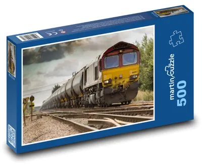 Produktbild von Puzzle 500 Eisenbahn und Güterzug - martinpuzzle