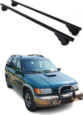 Image de Barres de toit Transversales pour Kia Sportage 1993-2010 Fer Noir