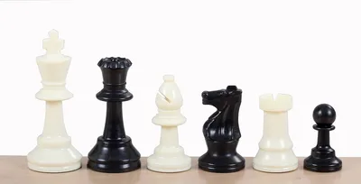 Immagine prodotto di Figure di scacchi Staunton n. 4, bianco/nero (re 78 mm) - scacchi in plastica