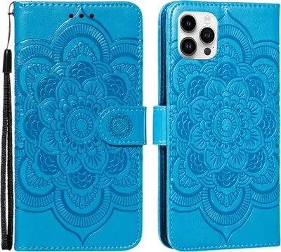 Produktbild von König Design Hülle kompatibel mit Kunstleder Handyhülle - Handy Case Blau