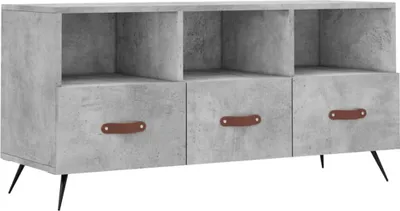 Obrázek produktu pro vidaXL TV skříňka betonová šedá 102x36x50 cm odvozený dřevěný výrobek