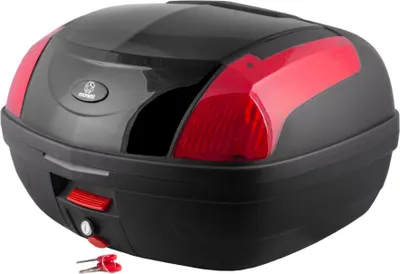 Produktbild von Moretti MR-889 Koffer, 46 l, glänzend schwarz, reflektierend rot