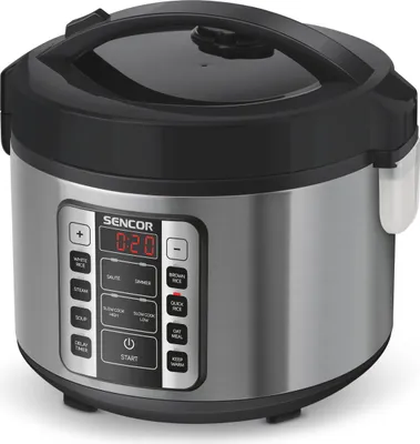 Obrázek produktu pro SENCOR SRM 3151BK Multifunkční hrnec - rýžovar, technologie rovnoměrného rozvodu tepla, 11 programů, 24hodinový časovač, vnější plášť z nerezu, objem 1,5 l (pro přípravu 1 300 g rýže)