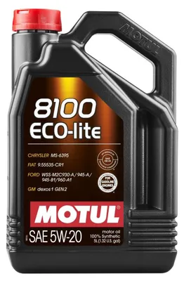 Produktbild von Motul Olej 5W20 5L 8100 Eco Lite / Gf6-A / Dex1 Gen2 / Ms-6395 / Wss M2C 945A