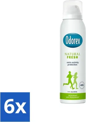 Image de Odorex Déodorant Spray Natural Fresh 150 ml - Pack avantage - 6 pièces