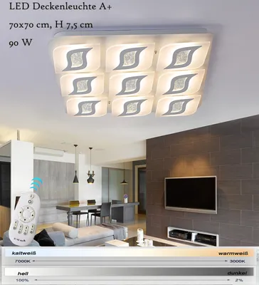 Produktbild von XW245WJ LED Deckenleuchte mit Fernbedienung Lichtfarbe/helligkeit einstellbar