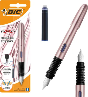 Immagine prodotto di Pióro wieczne X-Pen Chrome Pink FP z niebieskim wkładem BIC