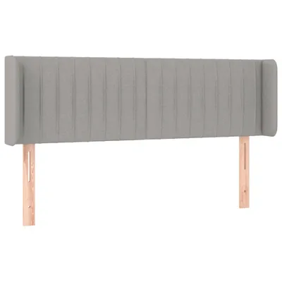 Produktbild von Kopfteil mit Ohren Hellgrau 147x16x78/88 cm Stoff