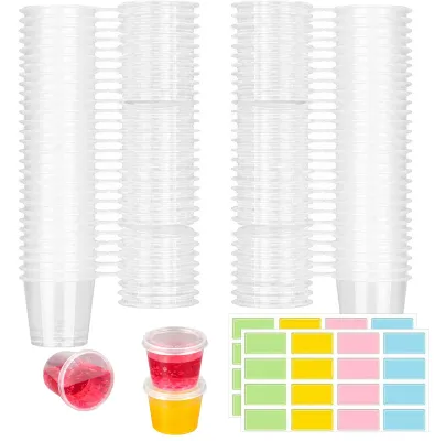 100 Vorratsdosen 25 ml mit Deckel, transparent, stapelbar, auslaufsicher