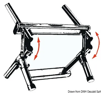 Produktbild von Osculati Foldable Transom Ladder 3 st. Segelzubehör