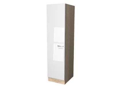 Produktbild von Geschirrschrank - 50 cm breit - Hochglanz Weiß Sonoma Eiche – Valencia