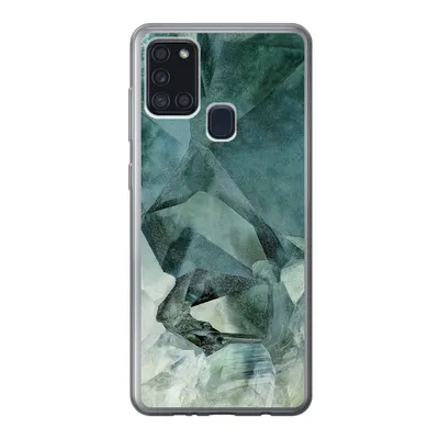 Produktbild von MuchoWow® Handyhülle Schutzhülle Hülle für Samsung Galaxy A21s Kristall - Naturstein - Luxus Silikon Softcase Handy Hülle - Hartschale