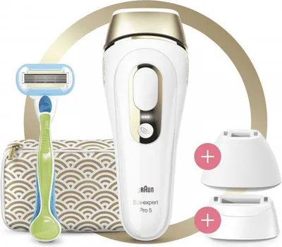 Obrázok produktu pre Braun Silk-expert Pro Silk expert Pro 5 PL5159 - Zlatá - Biela - Svetelná pulzná technológia (IPL) - Veľká Británia - AC - 100 - 240 V - 1,39 kg