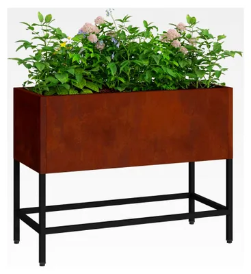 Produktbild von Hochbeet Gartenpflanzer Rostig 60 x 26 x 45 cm Wetterfeststahl für Garten und Terrasse