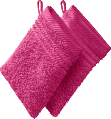 Produktbild von REDBEST Waschhandschuh 2er-Pack pink 15x21 cm
