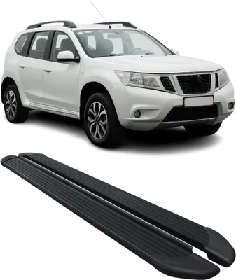 Image de Marchepieds Latéraux pédale pour Nissan Terrano 2012-2020 Aluminium Noir 2Pcs