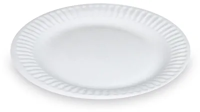 Produktbild von 100x Pappteller aus Frischfaser rund Ø23 cm fettdicht weiß